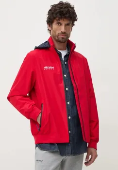 Red Bull Racing x Pepe Jeans geaca Red Bull Racing x Pepe Jeans barbati, culoarea rosu, de tranzitie, RM400006 imagine