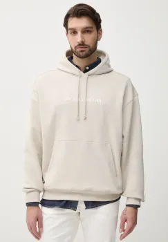 Red Bull Racing x Pepe Jeans hanorac de bumbac BREAKING RECORDS HDY barbati, culoarea bej, cu gluga, cu imprimeu, RM580021 imagine