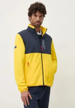 Red Bull Racing x Pepe Jeans hanorac fleece Red Bull Racing x Pepe Jeans culoarea galben, cu imprimeu, RM490006 imagine