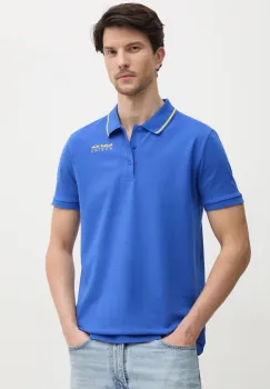 Red Bull Racing x Pepe Jeans tricou polo TIPPED LOGO POLO barbati, culoarea violet, cu imprimeu, RM540013 imagine