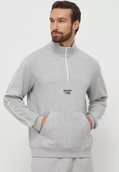 Reebok bluza barbati, culoarea gri, melanj imagine