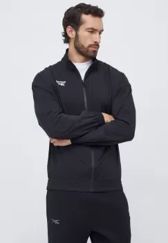 Reebok bluza barbati, culoarea negru, cu imprimeu imagine