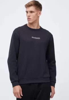 Reebok bluza barbati, culoarea negru, neted imagine