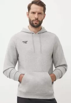 Reebok bluza Identity barbati, culoarea gri, cu gluga, melanj, 100202875 imagine