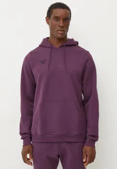 Reebok bluza IDENTITY barbati, culoarea violet, cu gluga, neted, 100205996 imagine