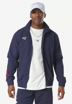 Reebok Classic bluza barbati, culoarea albastru marin, cu imprimeu imagine