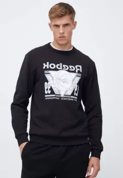 Reebok Classic bluza Basketball barbati, culoarea negru, cu imprimeu imagine