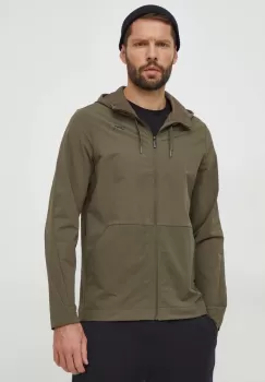 Reebok geaca barbati, culoarea verde, de tranzitie imagine