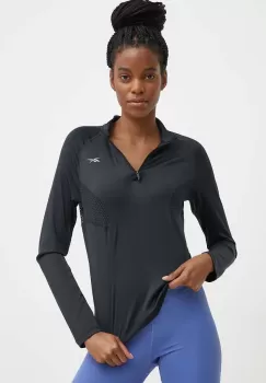 Reebok hanorac de jogging culoarea negru, neted, 100075413 imagine