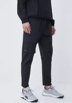 Reebok pantaloni Active Collective barbati, culoarea negru, cu fason cargo, 100075607 imagine
