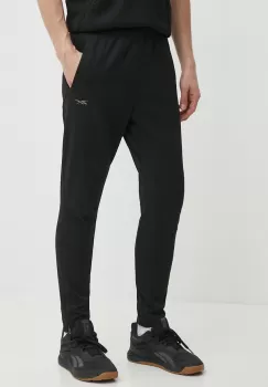 Reebok pantaloni de antrenament Strength culoarea negru, neted, 100075596 imagine