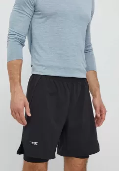 Reebok pantaloni scurti de alergare culoarea negru, 100075620 imagine