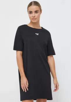 Reebok rochie din bumbac culoarea negru, mini, drept imagine