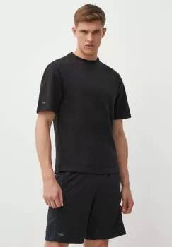 Reebok tricou Active Collective barbati, culoarea negru, neted, 100075748 imagine