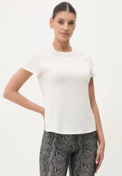 Reebok tricou Athletic femei, culoarea bej, 100214671 imagine