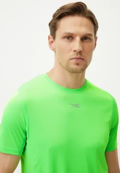 Reebok tricou de alergare culoarea verde, neted, 100222456 imagine