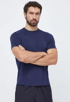 Reebok tricou de antrenament ActivChill culoarea albastru marin, neted imagine