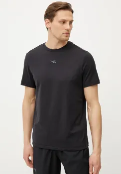 Reebok tricou de antrenament Athlete culoarea negru, neted, 100215058 imagine