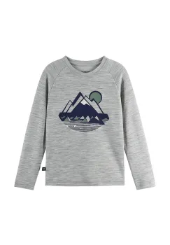 Reima hanorac de lana pentru copii Viisas culoarea gri, cu imprimeu, 5200012C imagine