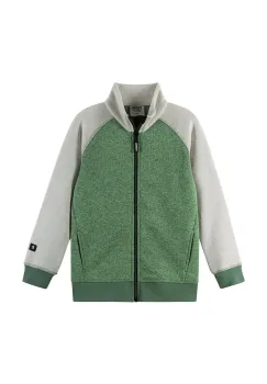 Reima hanorac polar pentru copii Neulomus culoarea verde, melanj, 5200365A imagine