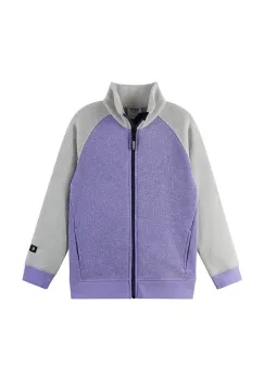 Reima hanorac polar pentru copii Neulomus culoarea violet, melanj, 5200365A imagine