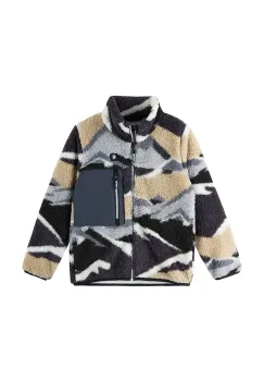 Reima hanorac polar pentru copii Turilas culoarea gri, cu imprimeu, 5200364B imagine