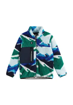 Reima hanorac polar pentru copii Turilas culoarea verde, cu imprimeu, 5200364B imagine