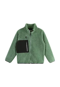 Reima hanorac polar pentru copii Turilas culoarea verde, uni, 5200364A imagine