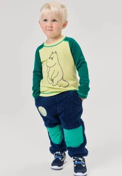 Reima pantaloni de trening pentru bebelusi Moomin Lustig culoarea bleumarin, uni, 5200447A imagine