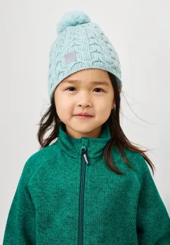 Reima sapca de lana pentru copii Nyksund culoarea verde, de lana, 5300066B imagine