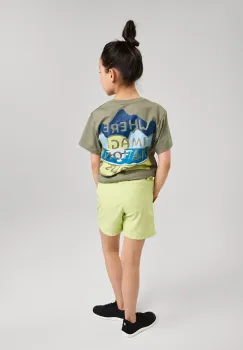 Reima tricou copii Siirtyy culoarea verde, cu imprimeu, 5200353A imagine