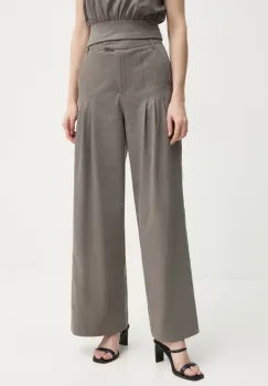 Remain pantaloni din lana drept, high waist, 5023221012 imagine