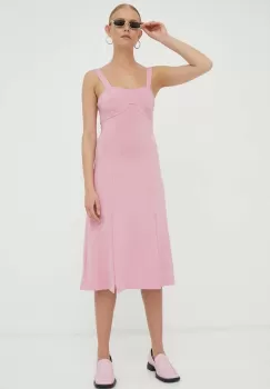 Remain rochie culoarea roz, mini, mulata imagine