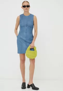 Remain rochie de piele mini, mulata imagine