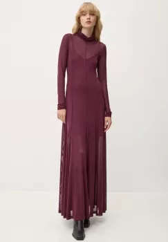 Remain rochie Maxi Mesh Dress culoarea bordo, maxi, evazati, 5019472694 imagine