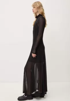 Remain rochie Maxi Mesh Dress culoarea negru, maxi, evazati, 501947100 imagine