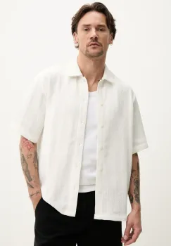 Resterods camasa Kirk Shirt barbati, culoarea alb, cu guler clasic, regular, 10251.7400 imagine