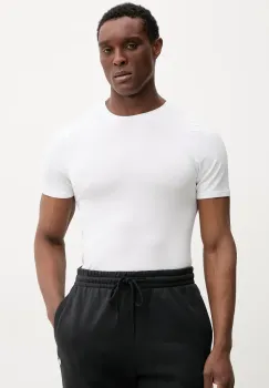 Resterods tricou barbati, culoarea alb, neted imagine