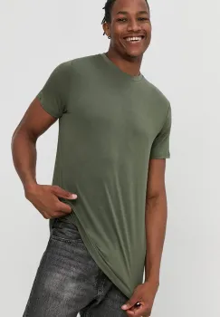 Resterods Tricou barbati, culoarea verde, material neted imagine