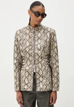 Resume geaca CosmoRS femei, culoarea bej, de tranzitie, oversize, 122791235 imagine