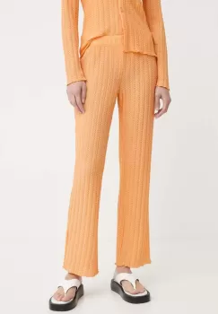 Resume pantaloni AllegraRS Pant femei, culoarea portocaliu, drept, high waist, 20461120 imagine