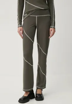 Resume pantaloni de trening CoraRS culoarea verde, neted, 222401209 imagine