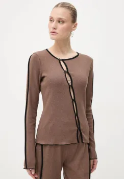 Resume pulover CiaraRS femei, culoarea maro, light, 222341213 imagine