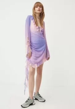 Resume rochie AdalaineRS Dress culoarea violet, mini, drept, 20741129 imagine