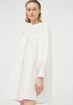 Resume rochie culoarea bej, mini, oversize imagine