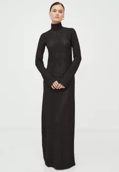 Resume rochie culoarea negru, maxi, mulata imagine