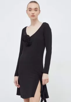 Resume rochie culoarea negru, mini, evazati imagine