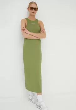 Resume rochie culoarea verde, midi, mulata imagine