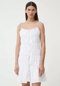 Resume rochie din bumbac BernadetteRS Short Dress culoarea alb, mini, drept, 121691175 imagine