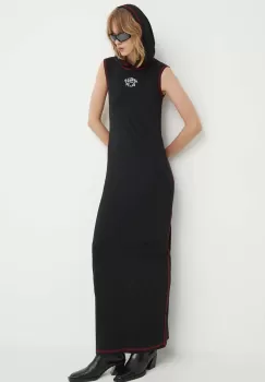 Resume rochie EstelleRS culoarea negru, maxi, mulata, 23031262 imagine